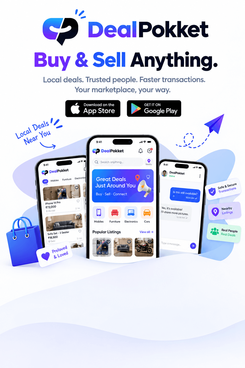 DealPokket — Buy & Sell Anything. Coming soon.