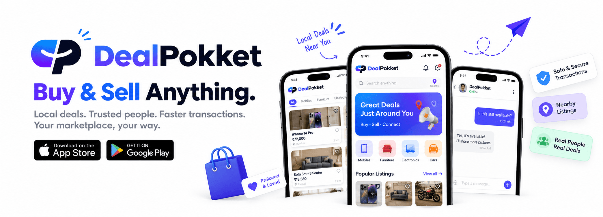 DealPokket — Buy & Sell Anything. Coming soon.